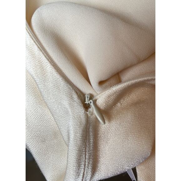 Shona Joy La Lune Tie Front Bias Midi Dress in Cream White Size 4 - Picture 8 of 12